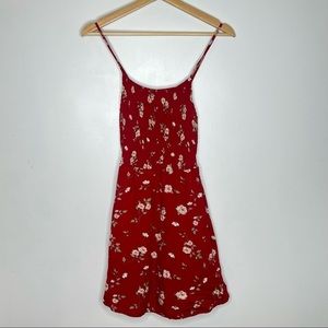 smocked floral summer dress S